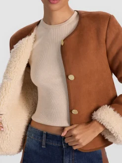 ALMA VEGAN SUEDE TEDDY JACKET