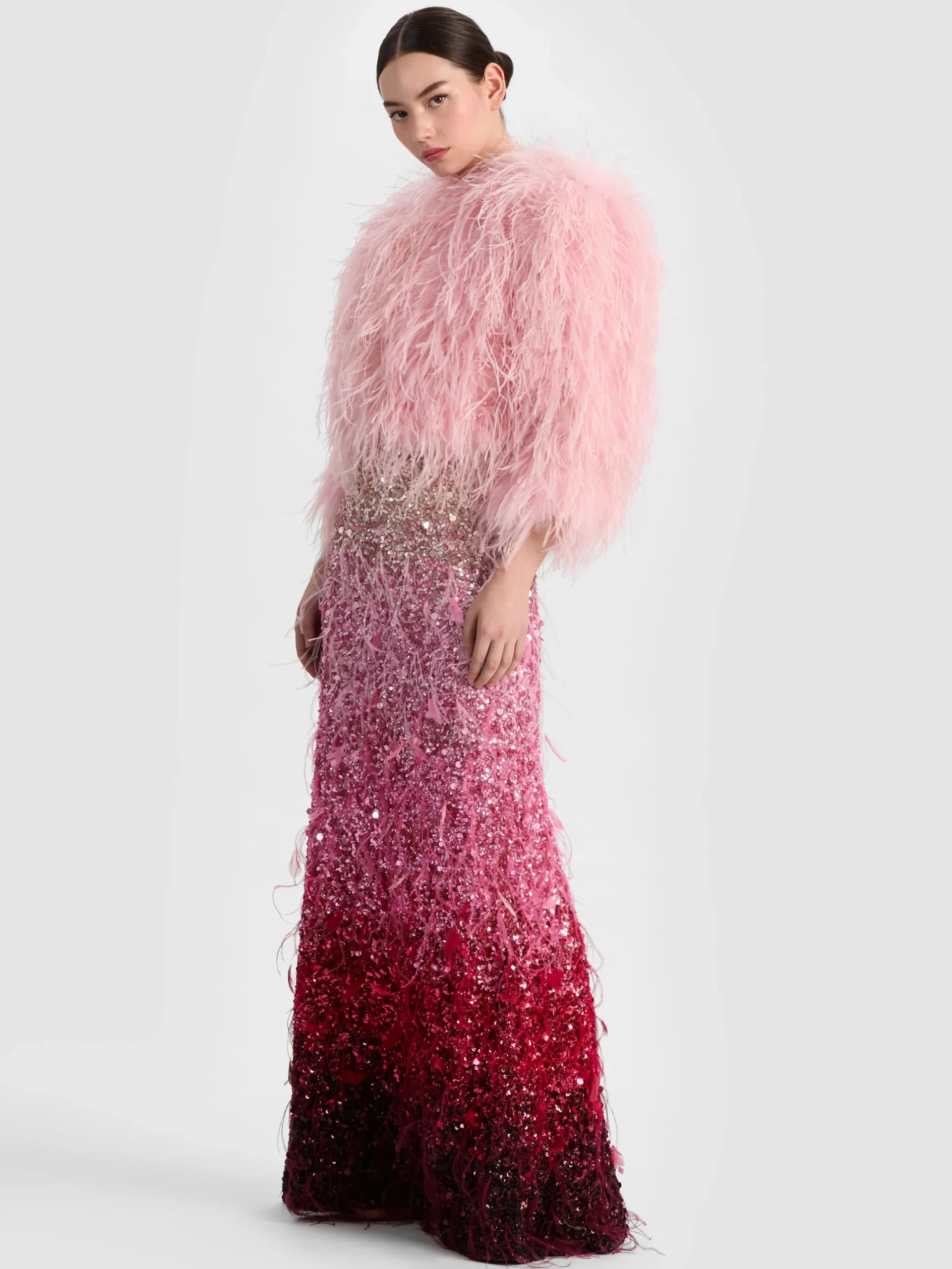 ASHTON FEATHERED SKIRT