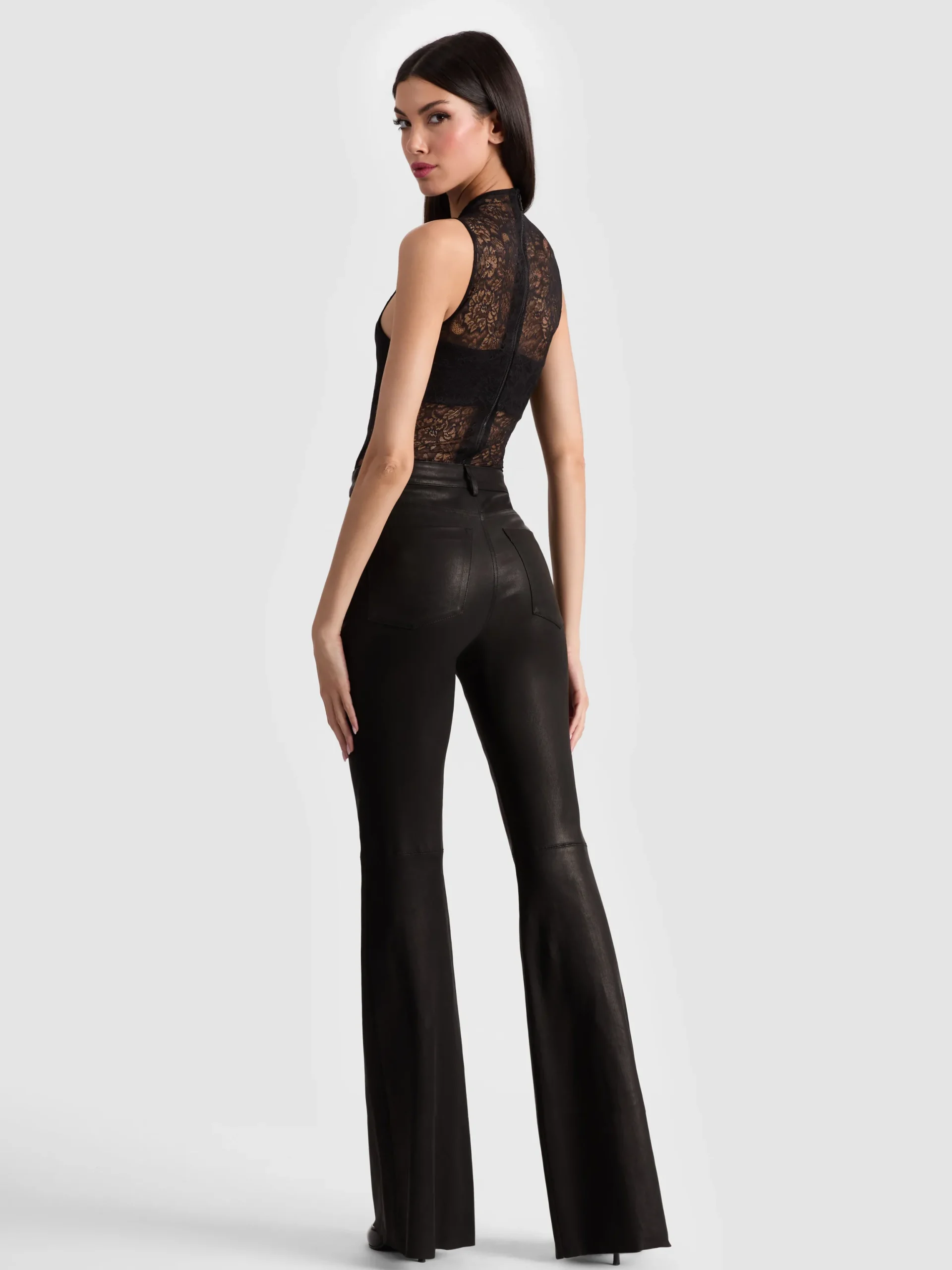 BRENT LEATHER BELL PANT