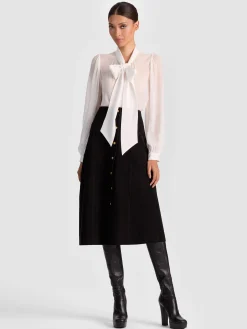 CALICA SUEDE MIDI SKIRT