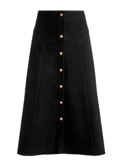 CALICA SUEDE MIDI SKIRT