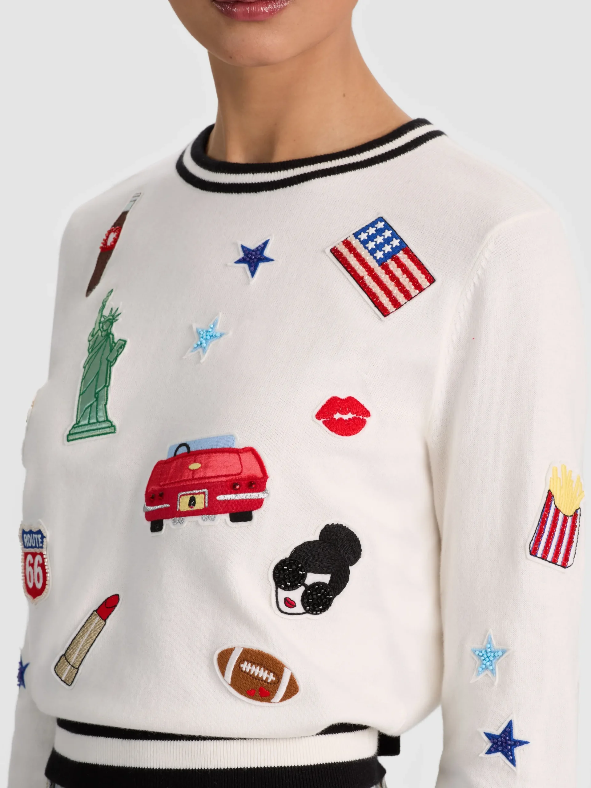 CAROLANN AMERICANA SHRUNKEN PULLOVER