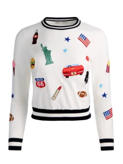CAROLANN AMERICANA SHRUNKEN PULLOVER