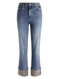 CHIC EMBELLISHED ANKLE JEAN