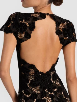 CLOVER OPEN BACK MIDI DRESS