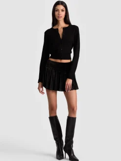 DOLLIE FAUX FUR CUFF CARDIGAN