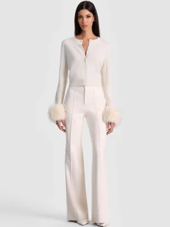 DOLLIE FAUX FUR CUFF CARDIGAN