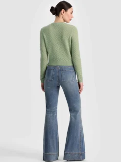 DOLLIE POINTELLE CASHMERE CARDIGAN