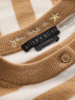 DOLLIE STRIPED CASHMERE CARDIGAN