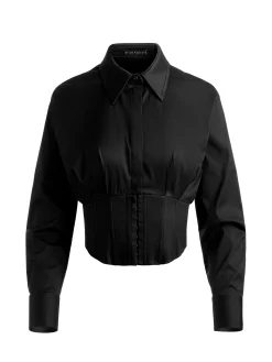 EDIE CORSET BUTTON DOWN