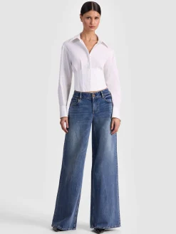 EDIE CORSET BUTTON DOWN