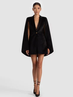 ESTHER VELVET CAPE BLAZER