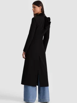 FAIE SLIM RUFFLE MAXI BLAZER