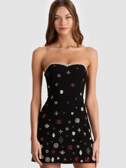 IVA EMBELLISHED MINI DRESS