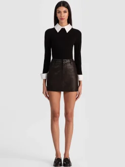 JOSS LEATHER MINI SKIRT