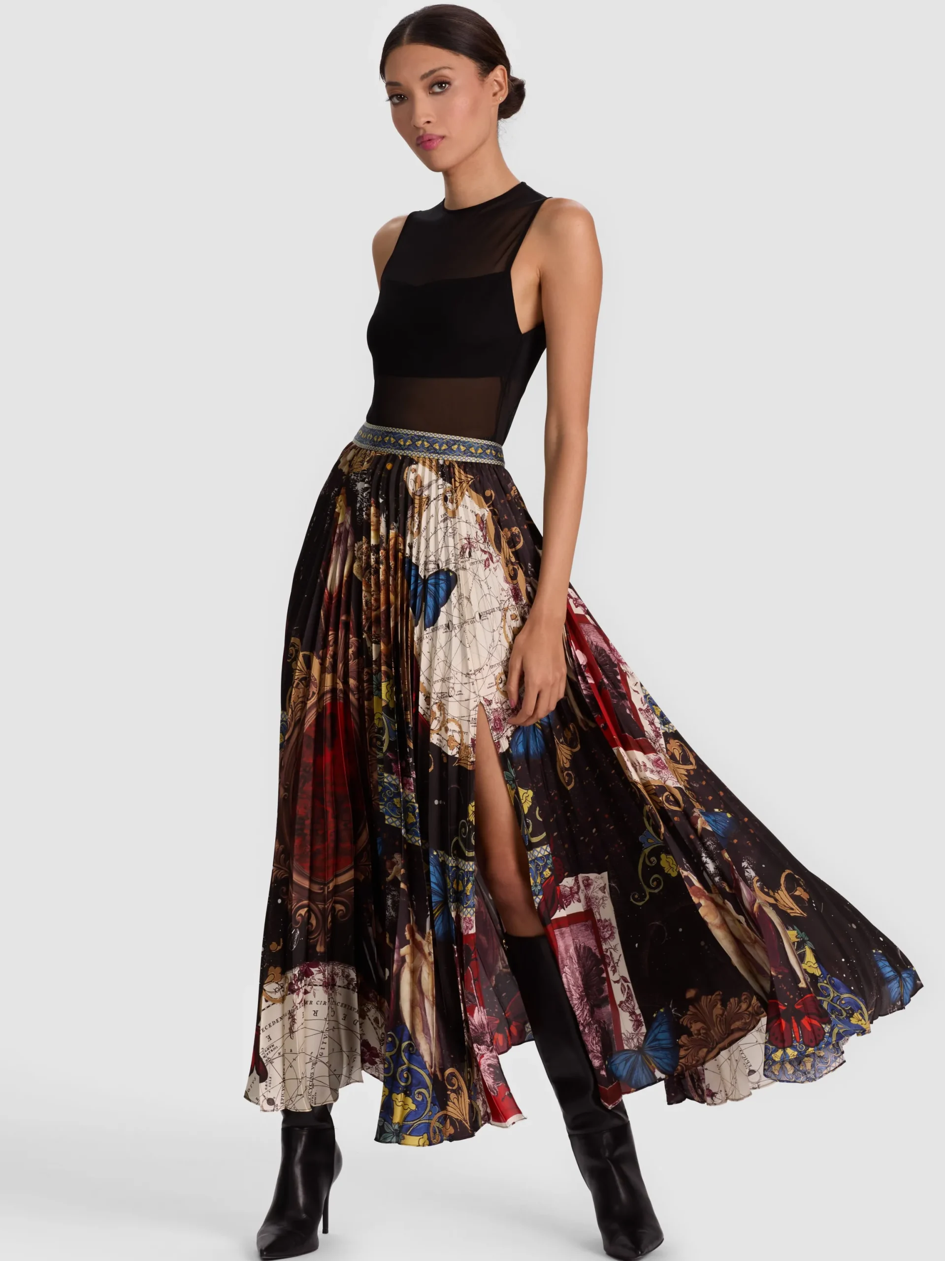 KATZ PLEATED MAXI SKIRT