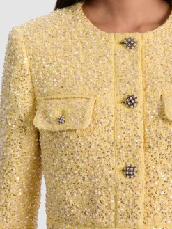 LORIE EMBELLISHED TWEED JACKET