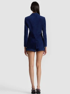 MACEY SUEDE FITTED BLAZER