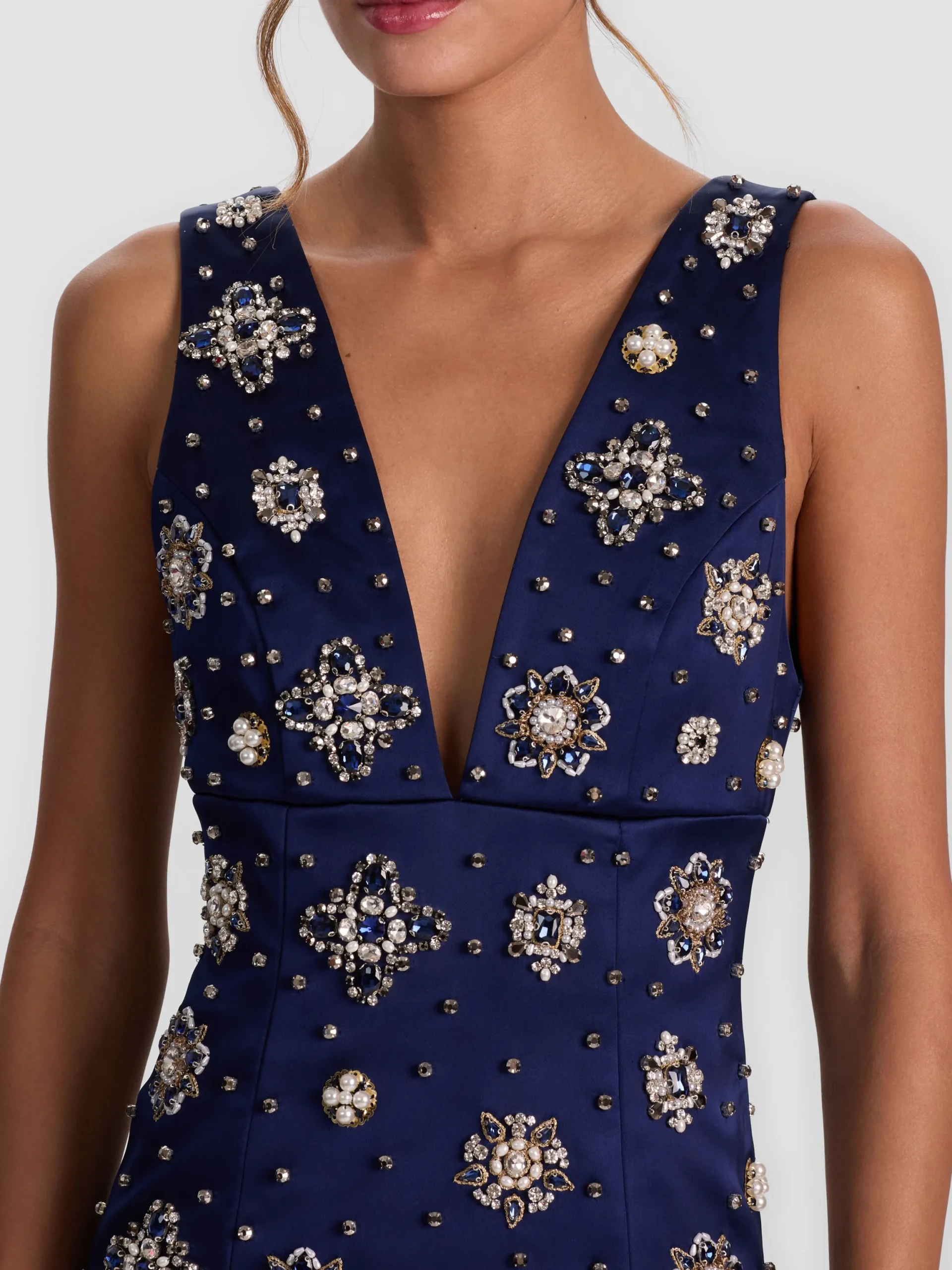MANDY EMBELLISHED MINI DRESS