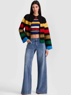 PEARSON STRIPED SWEATER JACKET