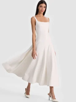 POLLY FLARED MIDI DRESS