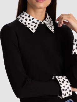 PORLA STACEFACE COLLARED SWEATER