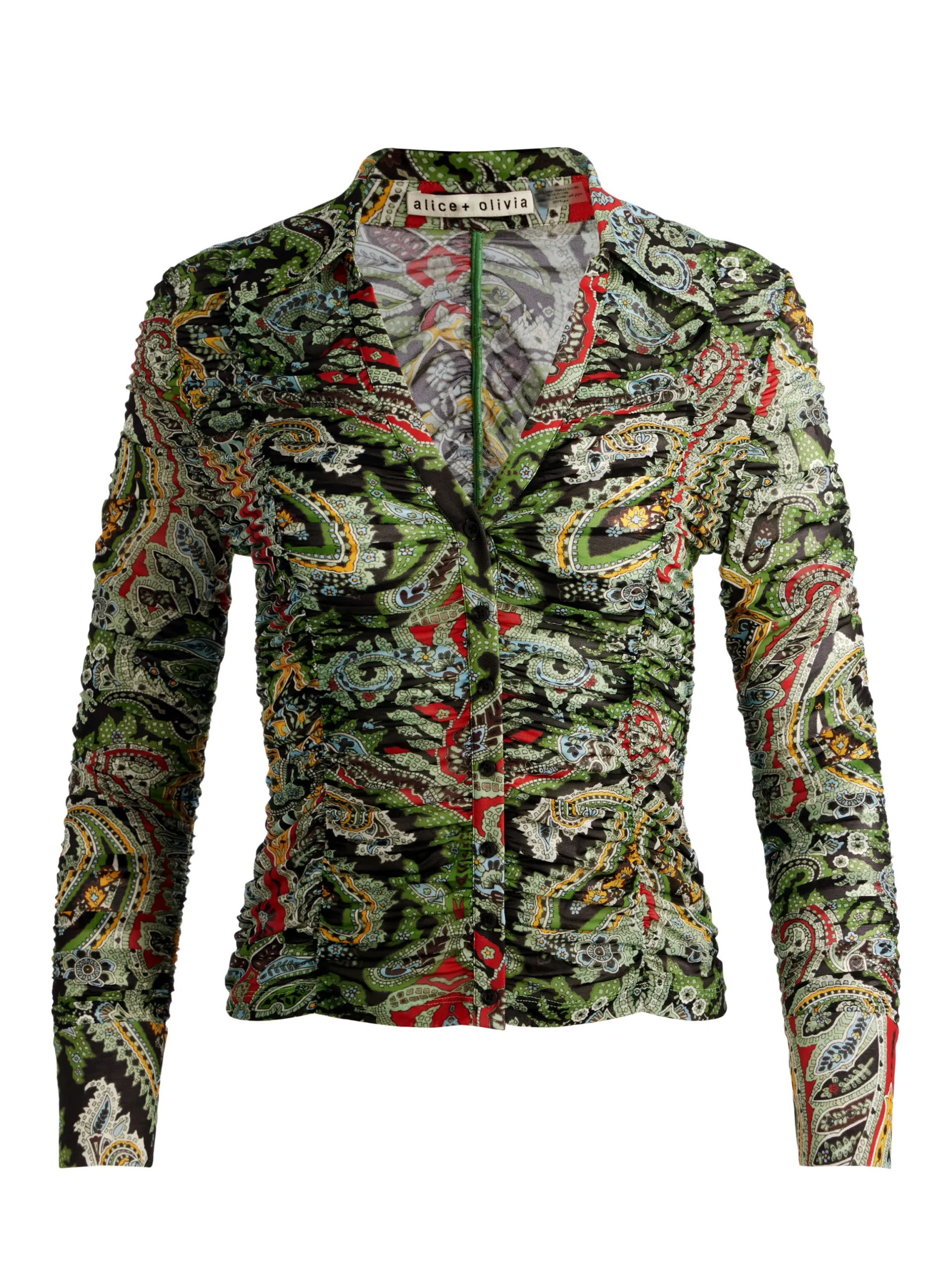 PORTIA MESH BUTTON DOWN