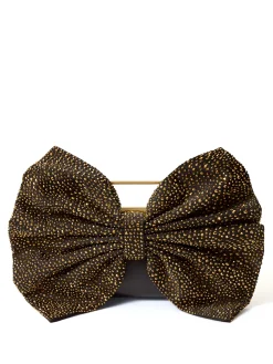 RAVEN EMBELLISHED BOW BAG