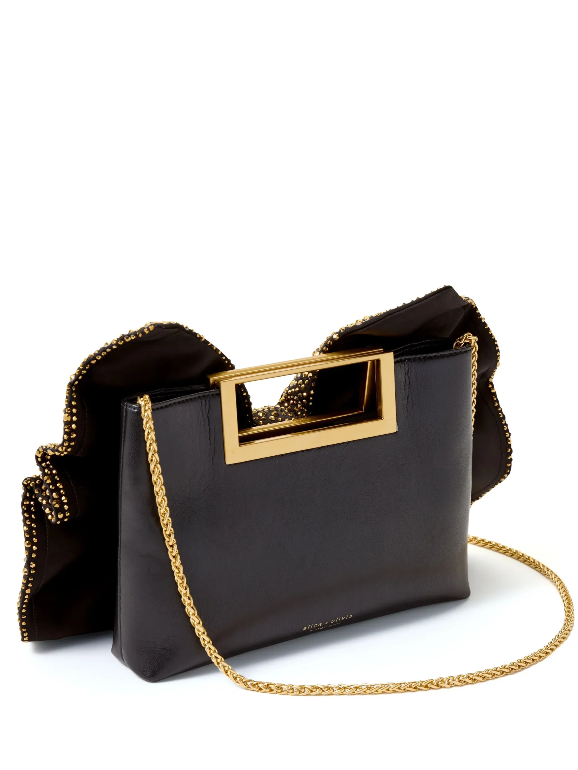 RAVEN EMBELLISHED BOW BAG