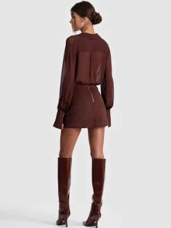 RILEY SUEDE MINI SKIRT