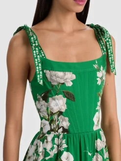 ROSALEE BUSTIER MIDI DRESS