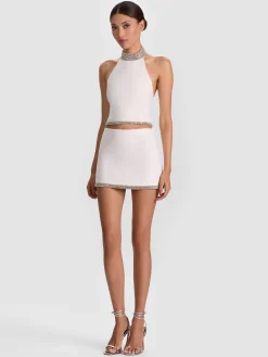 RUBI EMBELLISHED MINI SKIRT