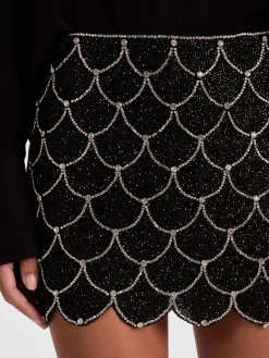 RUBI EMBELLISHED MINI SKIRT