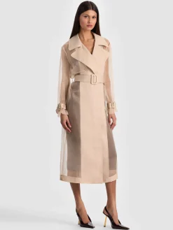 SILVIA SHEER MAXI TRENCH